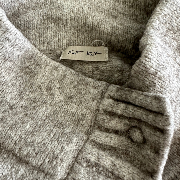 Knit Knit Women’s Gray Italian Cardigan Sweater Size XL Luxury Designer - Picture 2 of 7